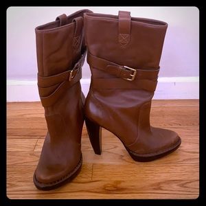 Michael Kors Brown High Heel Leather Boots